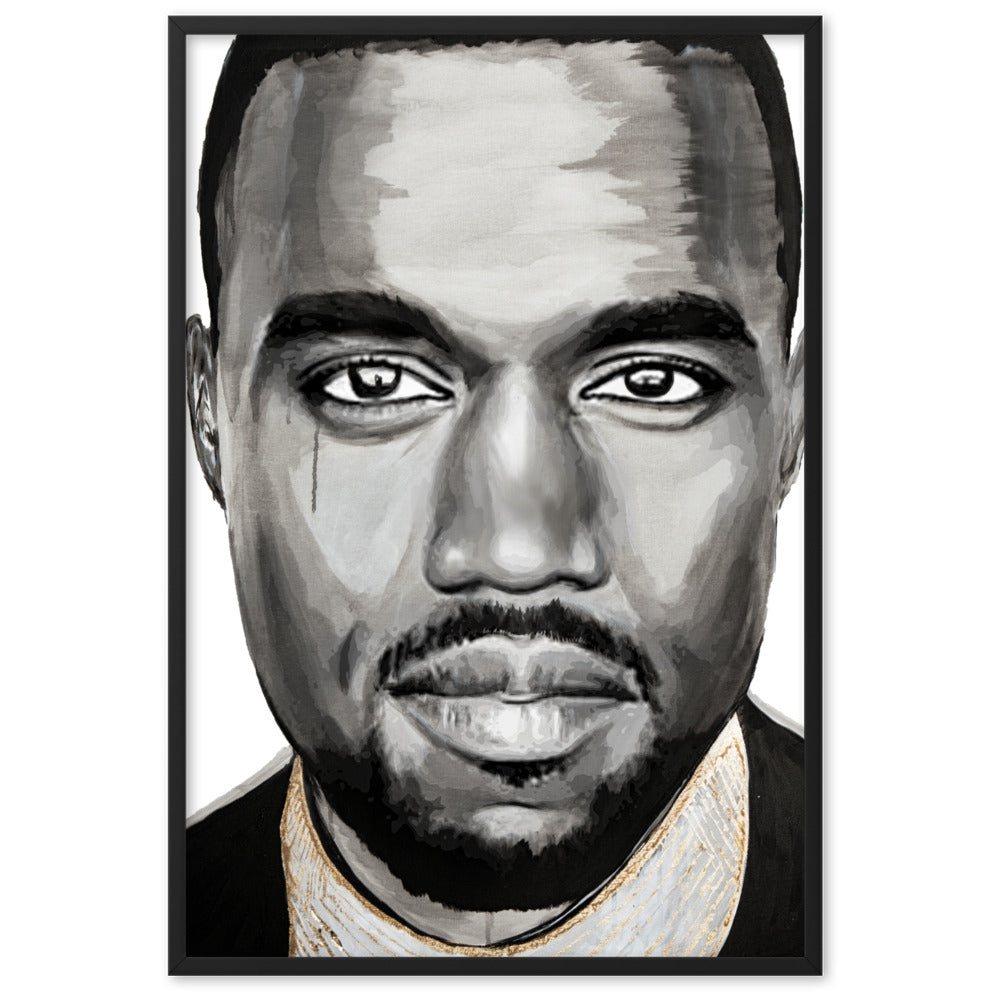 Kanye West enhanced matte paper framed poster cm black 61x91 cm - NK Iconic