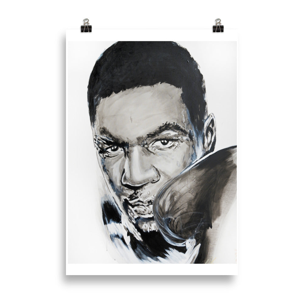 Mike Tyson enhanced matte paper poster 70x100 cm transparent