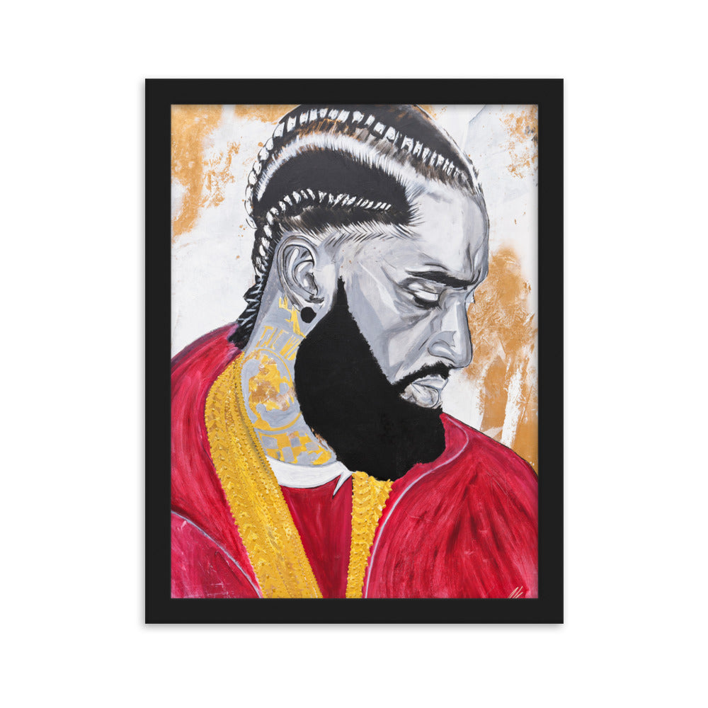 Nipsey-Hussle-enhanced-matte-paper-framed-poster-cm-black-30x40-cm-transparent